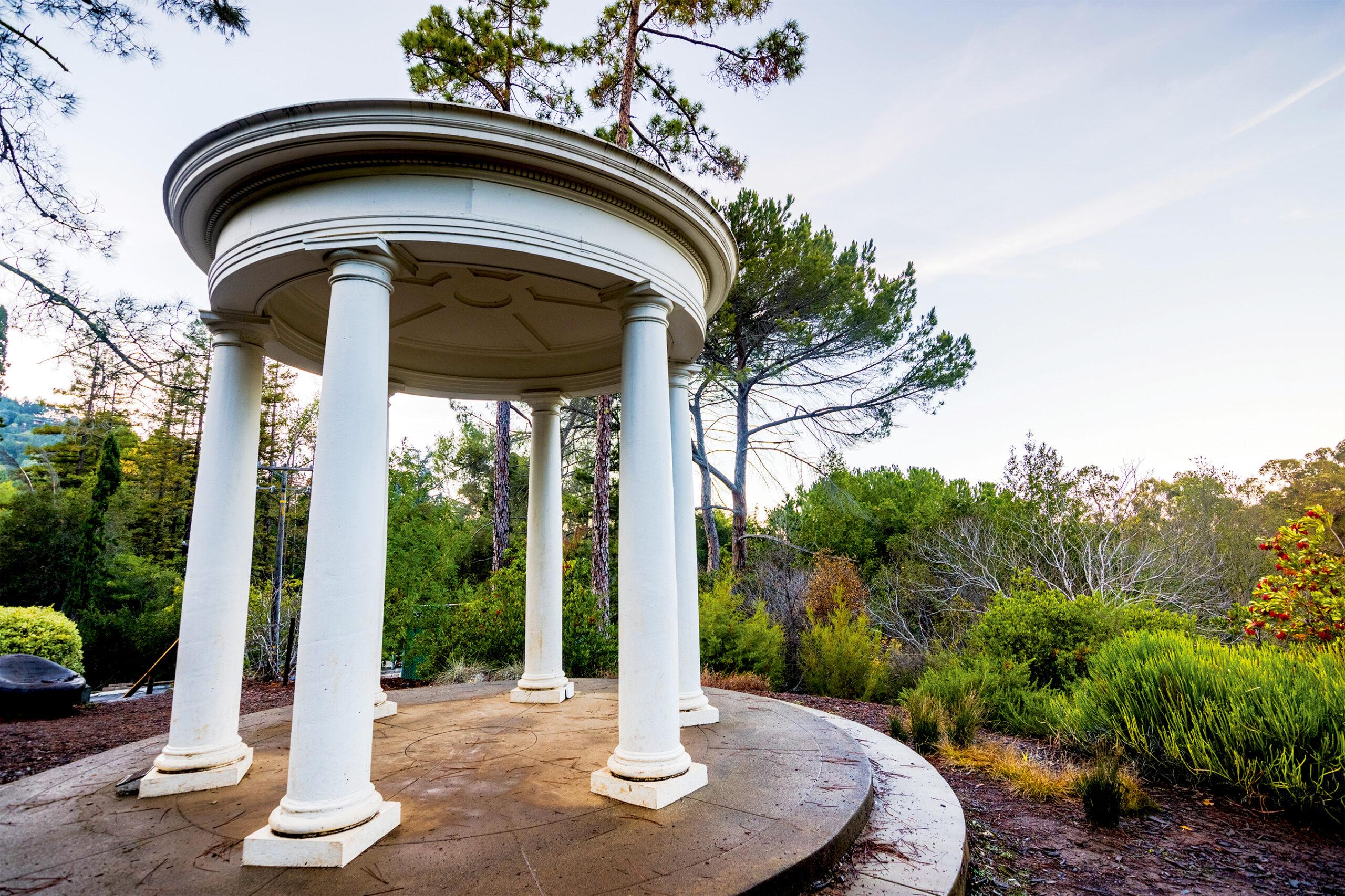 The Belvedere pavilion in the evening, Villa Montalvo County Park, Saratoga, California